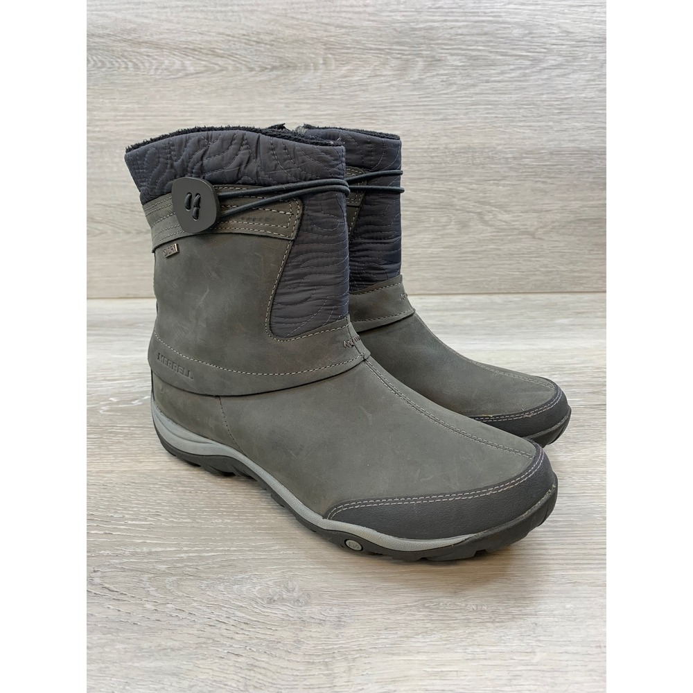 Merrell Aurora Tall Ice Women's Winter Boots‎ Waterproof Grizzle Grey 10 Shoes